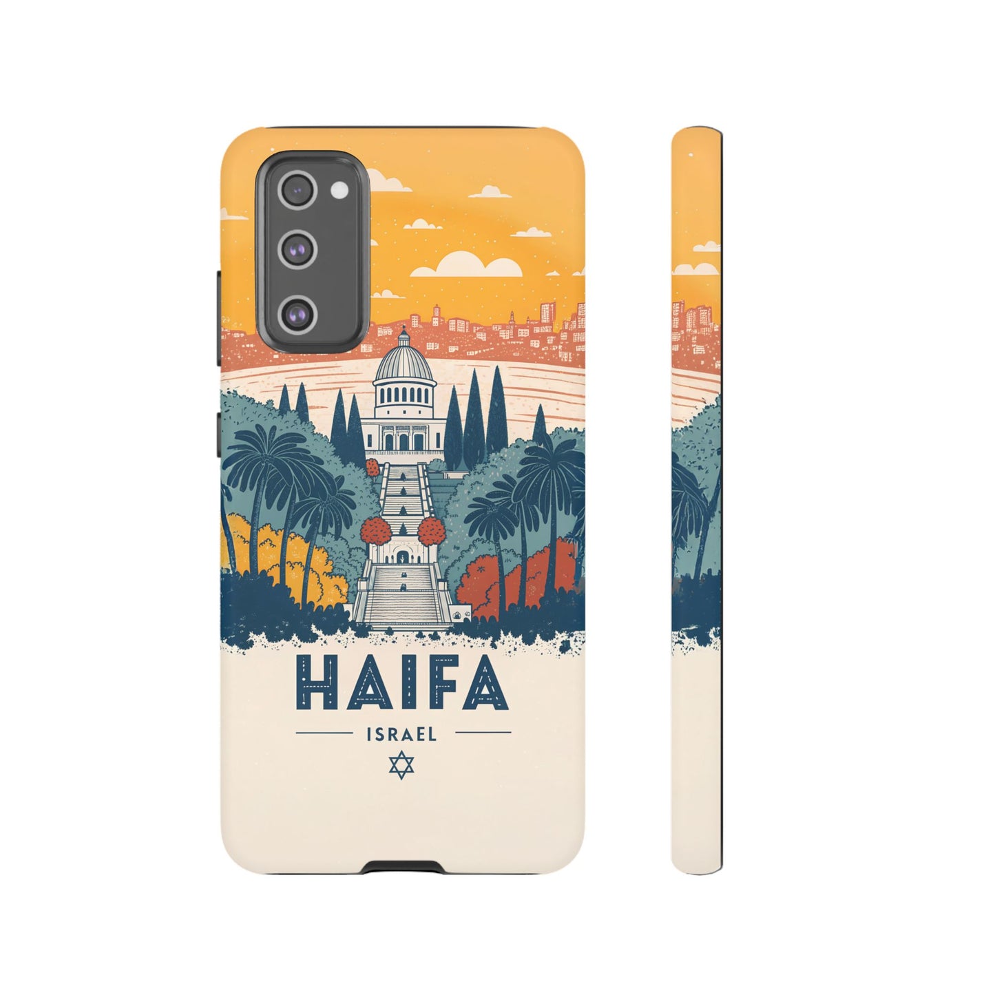 Haifa – Retro Hage og Skyline Mobildeksel
