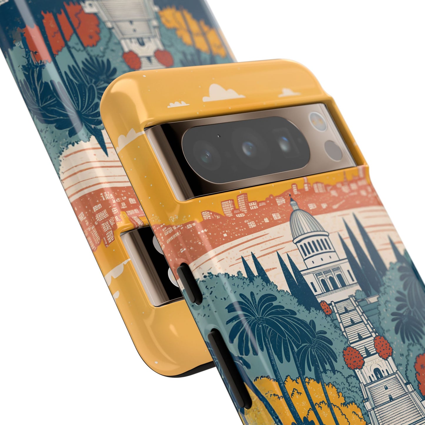 Haifa – Retro Hage og Skyline Mobildeksel