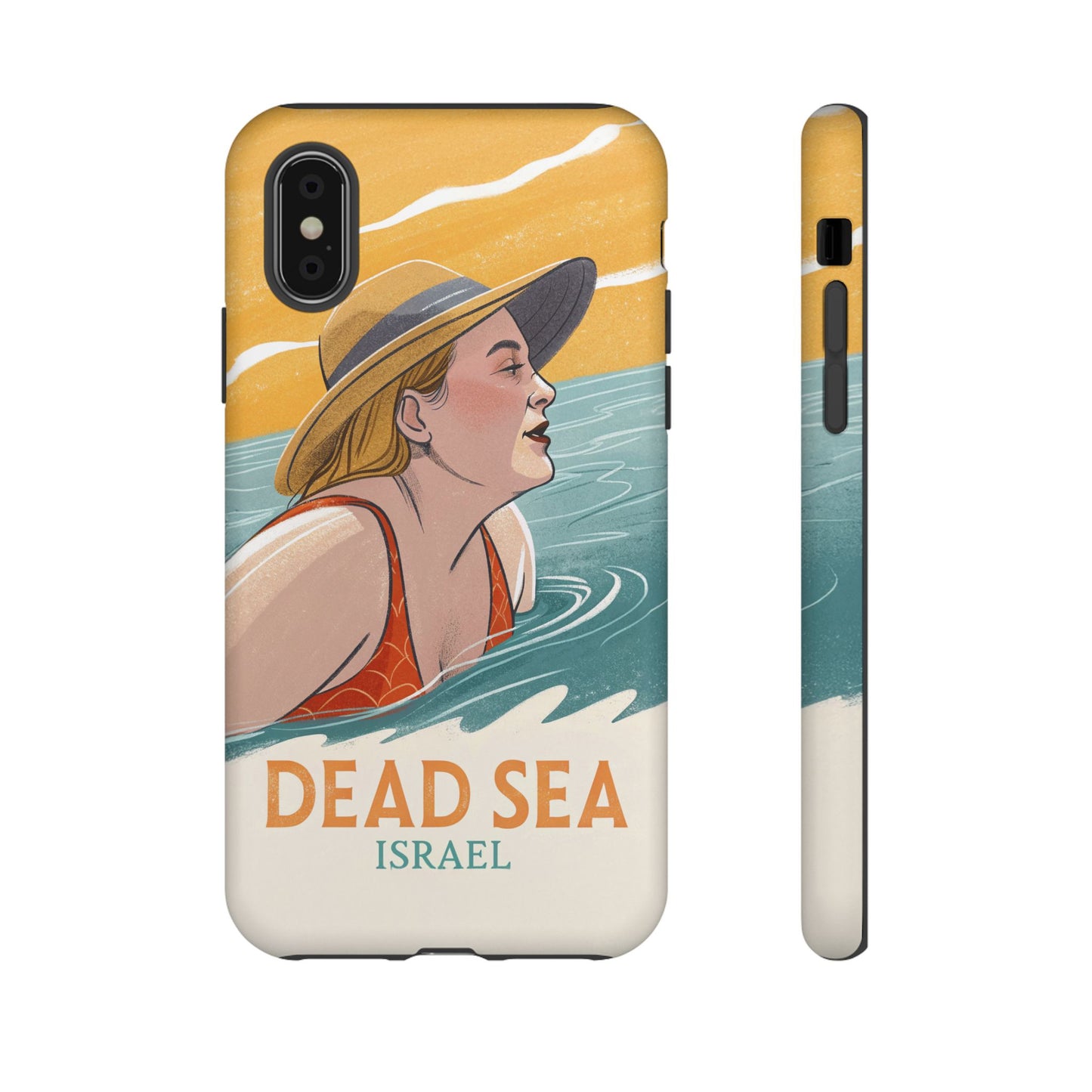 Dødehavet – Retro Badende Dame Mobildeksel