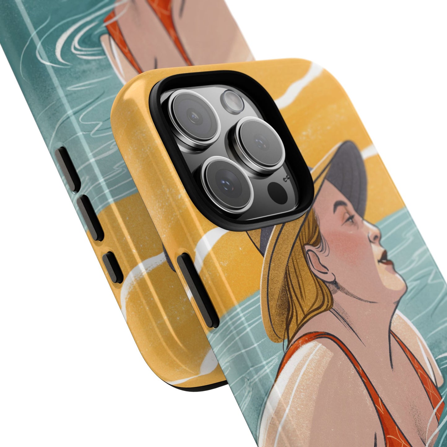 Dødehavet – Retro Badende Dame Mobildeksel