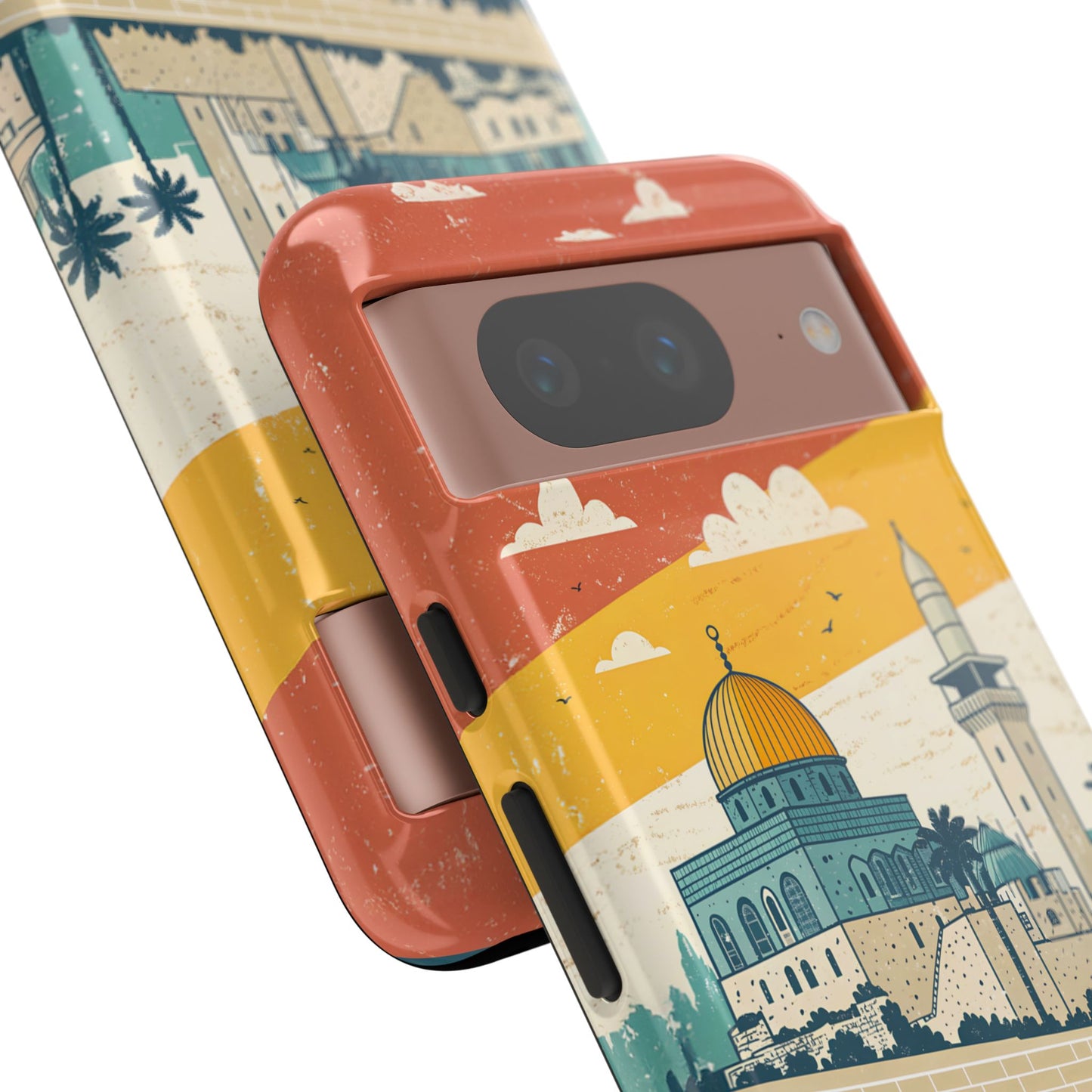 Jerusalem Retro Skyline – Israel Mobildeksel