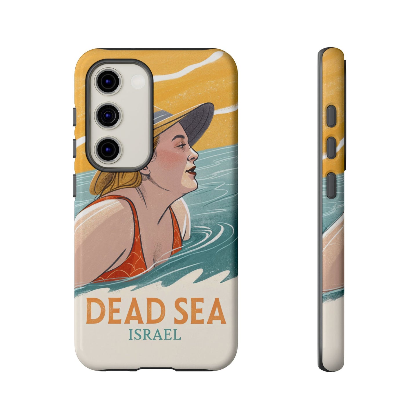 Dødehavet – Retro Badende Dame Mobildeksel