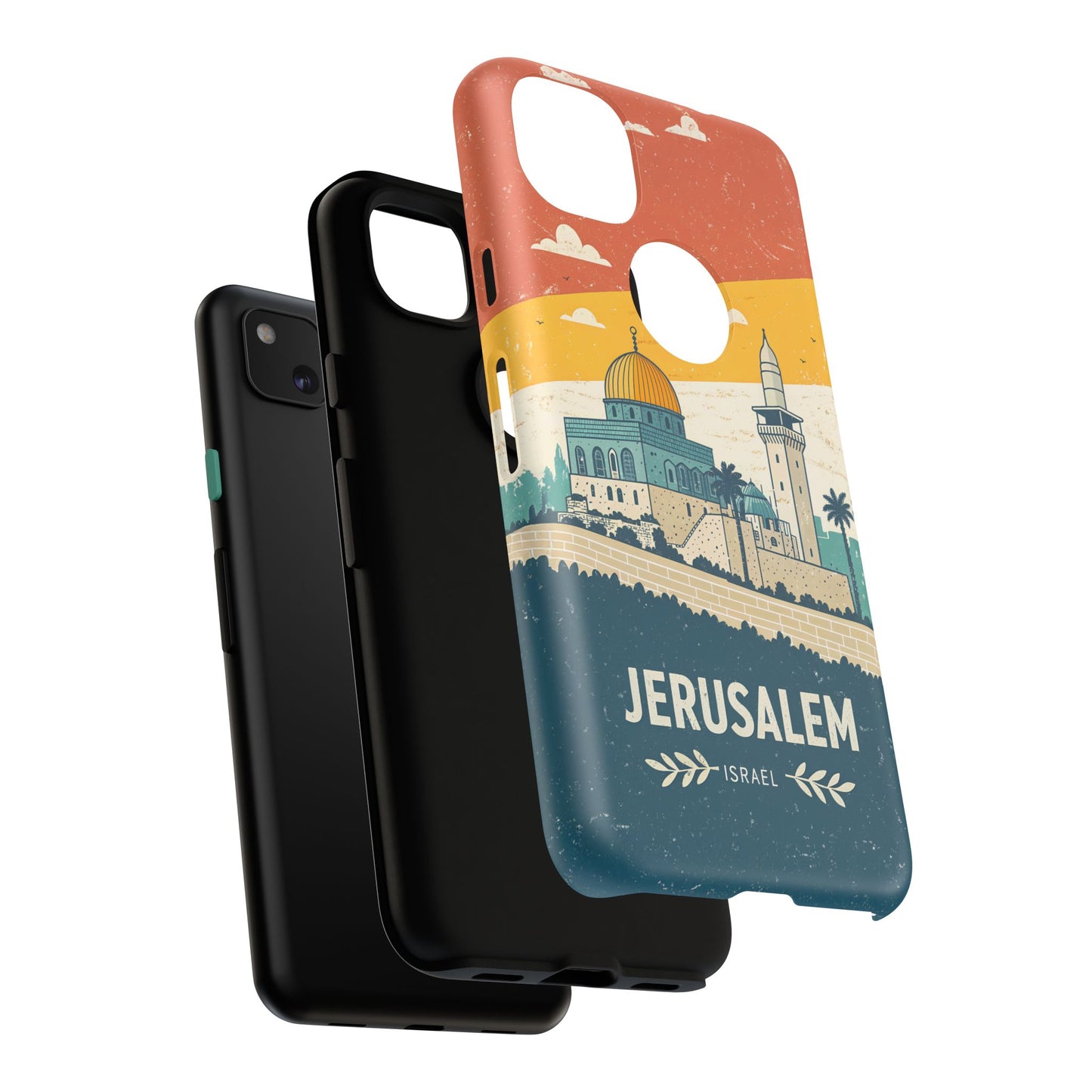 Jerusalem Retro Skyline – Israel Mobildeksel