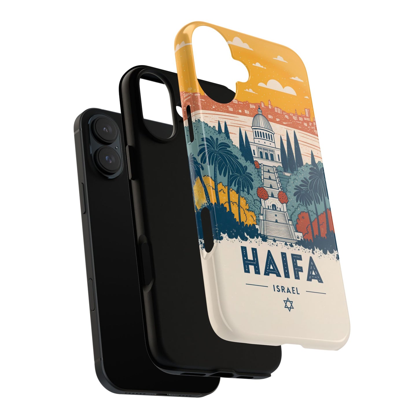 Haifa – Retro Hage og Skyline Mobildeksel