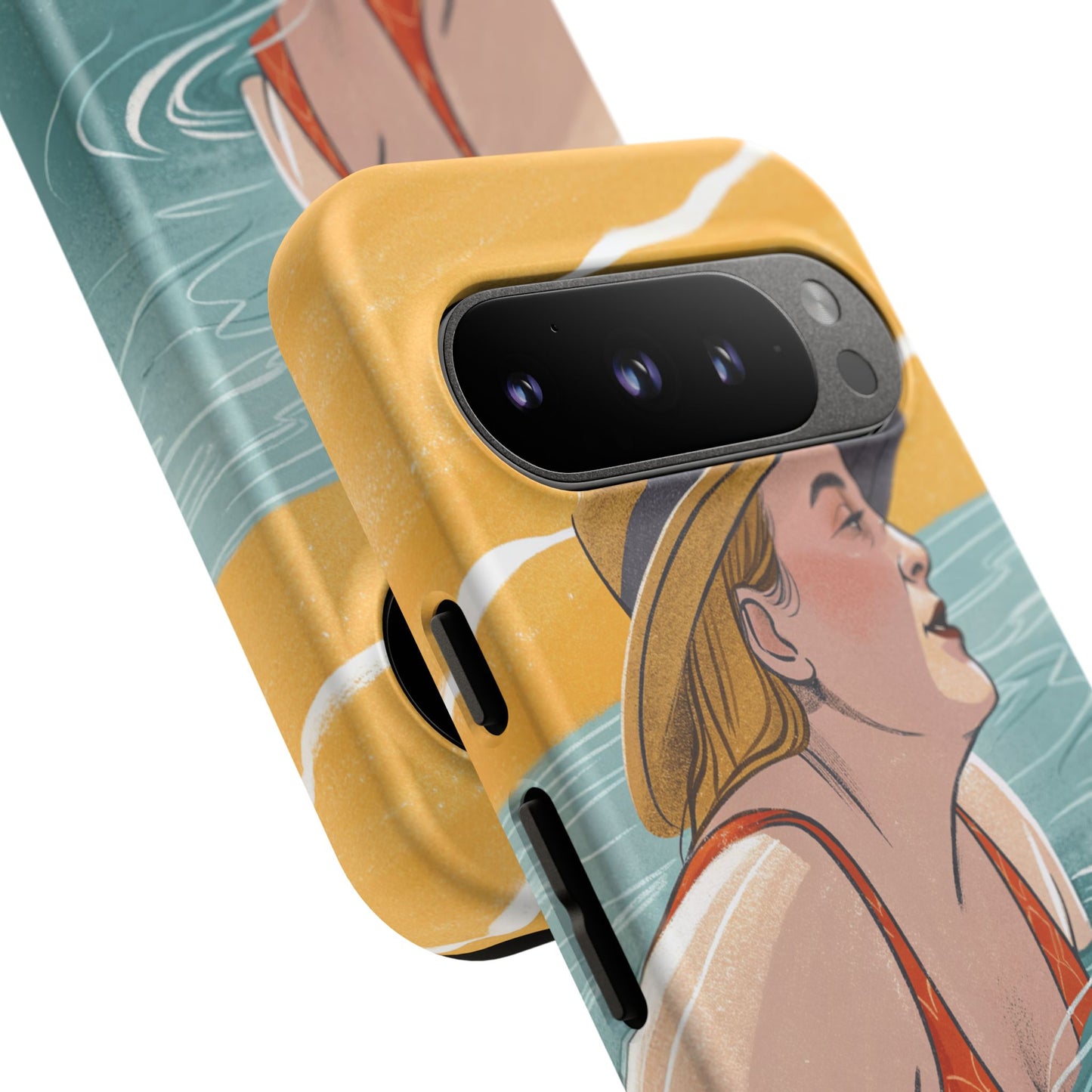 Dødehavet – Retro Badende Dame Mobildeksel