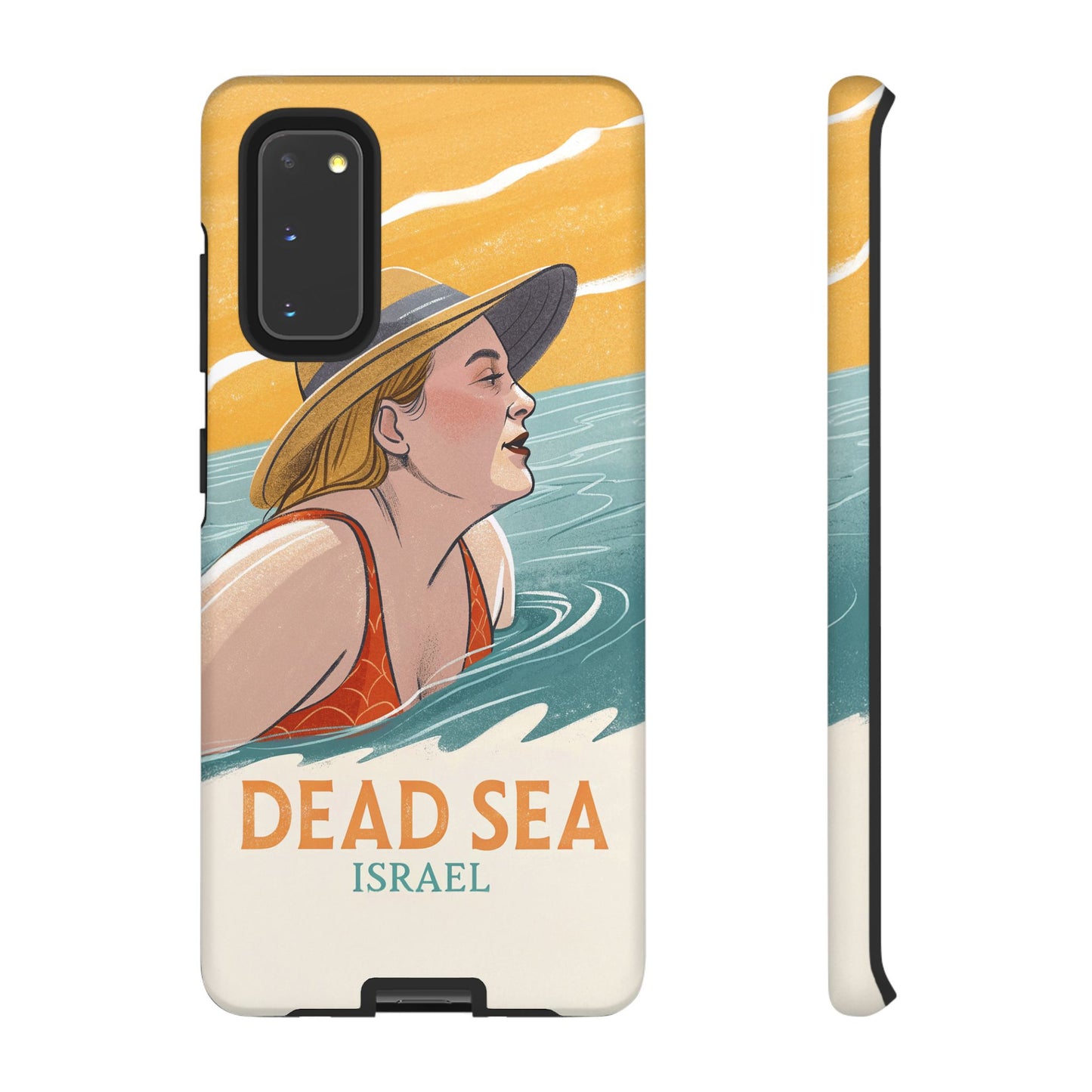 Dødehavet – Retro Badende Dame Mobildeksel